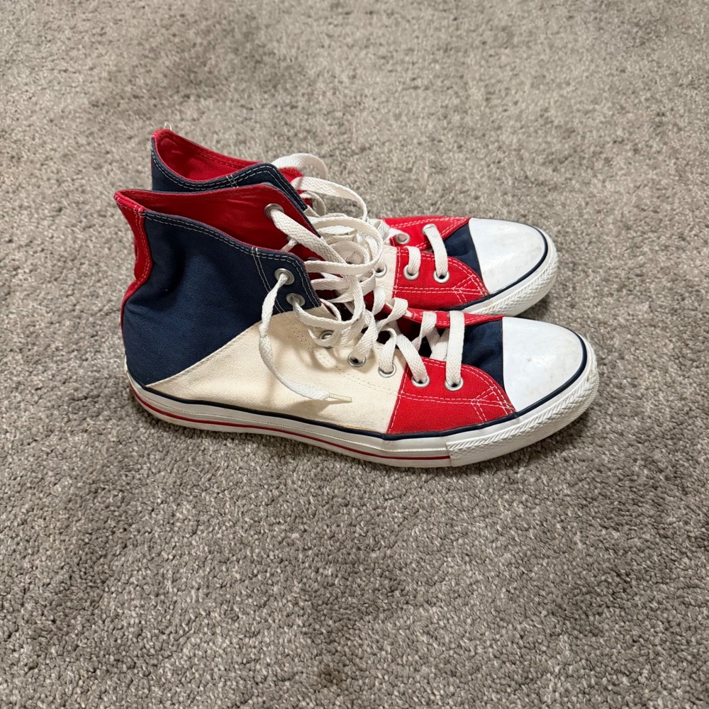 Converse Chuck Taylor All Star High Top Color Block Shoes Mens 10 Red White Blue